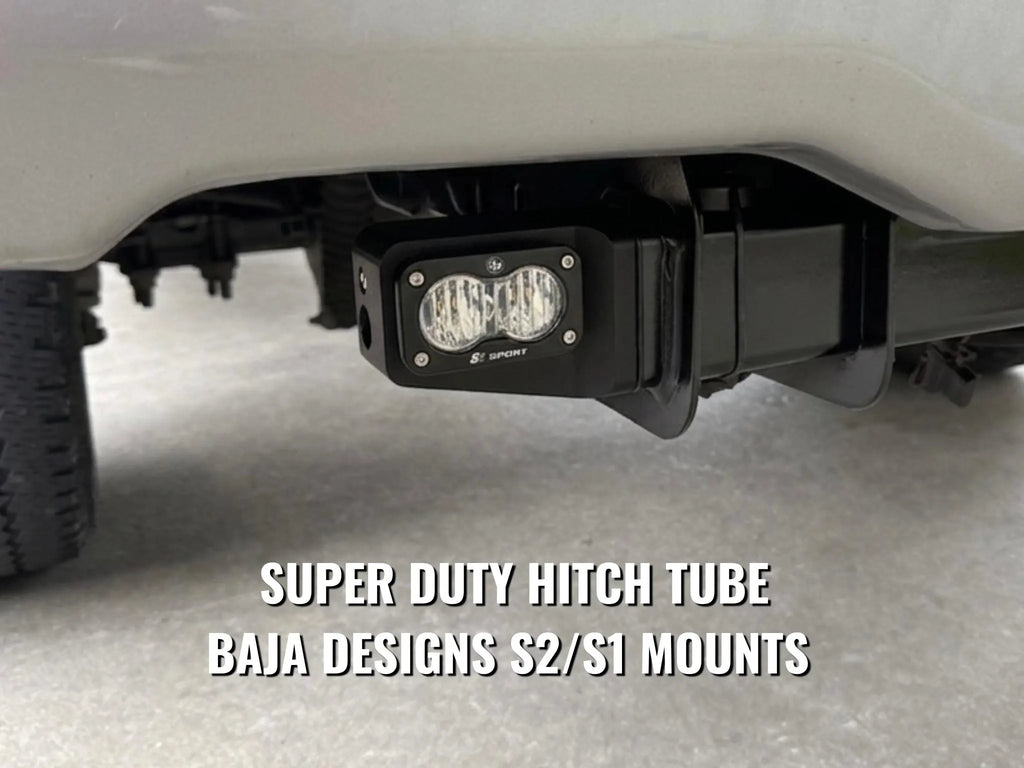 Super Duty Reverse Light Upgrade – No-Drill Hitch Tube Mount (Baja Designs S2/S1)