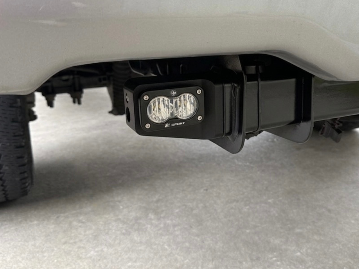 Ford Super Duty Reverse Light Mount – Hitch Tube, Baja Designs S2/S1 Compatible (2017–2026)